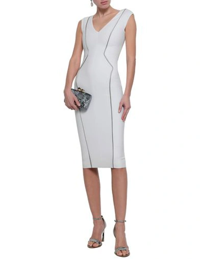 Shop Amanda Wakeley Knee-length Dress In White
