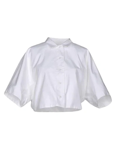 Shop Golden Goose Solid Color Shirts & Blouses In White