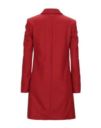 Shop Dondup Coat In Red