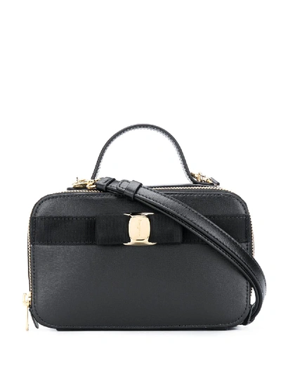 Shop Ferragamo New Vara Leather Camera Bag In Black