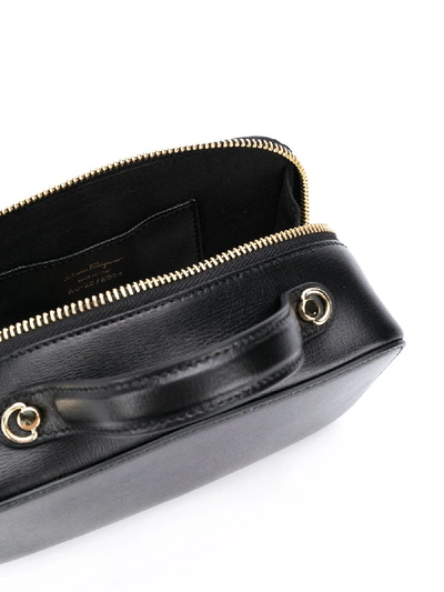 Shop Ferragamo New Vara Leather Camera Bag In Black