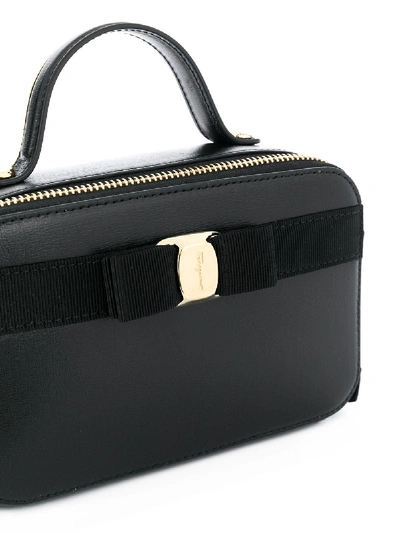 Shop Ferragamo New Vara Leather Camera Bag In Black