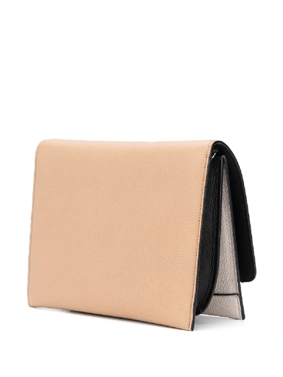 Shop Ferragamo Trifolio Shoulder Bag In Beige