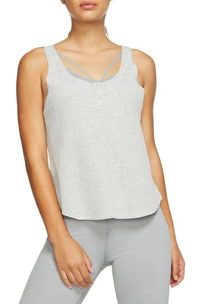 Shop Nike Yoga Luxe Tank Top In Grey Heather