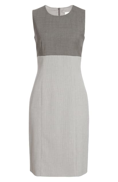 light grey sheath dress