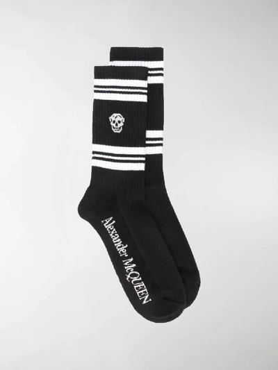 Shop Alexander Mcqueen Skull-motif Socks In Black