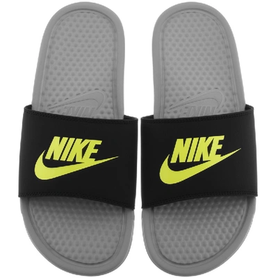 Shop Nike Benassi Jdi Sliders Grey