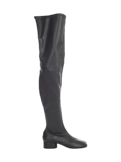 Shop Maison Margiela Synthetic Leather Boots In Black