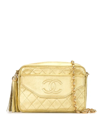 Pre-owned Chanel Cc Camera Bag In Gold