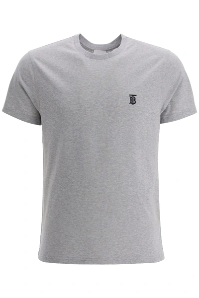 Shop Burberry Tb Monogram T-shirt In Grey