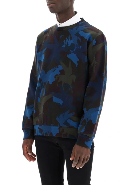 Shop Etro Pegaso Sweatshirt In Blue,brown,green