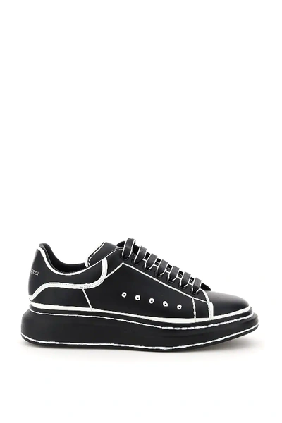 Shop Alexander Mcqueen Oversize Sole Sneakers In Black,white