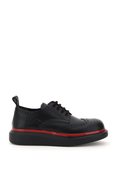 Shop Alexander Mcqueen Hybrid Lace-up Shoes In Black,red