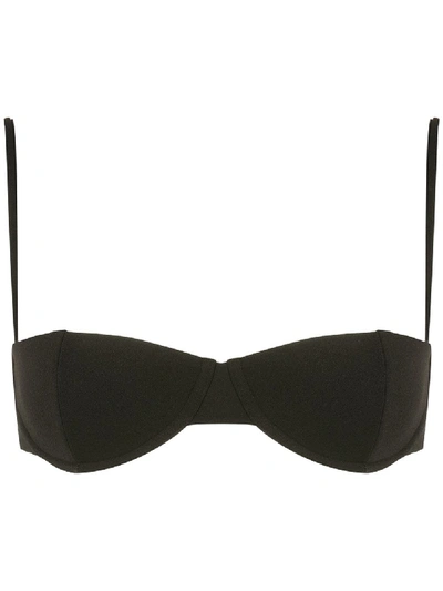 Shop Haight Straight Balconette Bikini Top In Black
