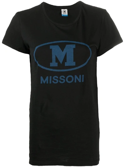 Shop M Missoni Logo-print T-shirt In Black