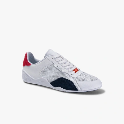 Shop Lacoste Men's Hapona Leather And Synthetic Sneakers - 8.5 In White