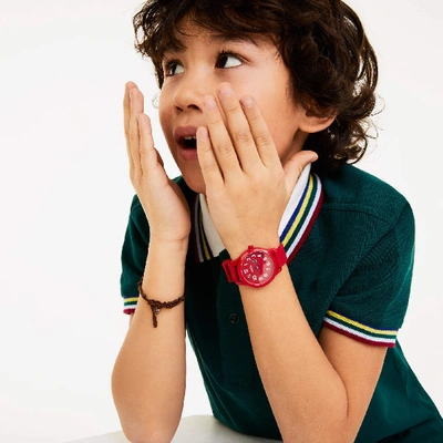 Shop Lacoste Kid's  12.12 Watch With Red Silicone Strap - One Size