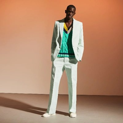 Lacoste Men's Fashion Show Recycled Twill Pleated Suit Pants In Green | ModeSens