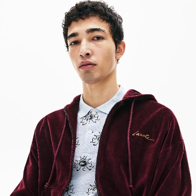 Men's live signature hooded velvet zip sweatshirt hotsell