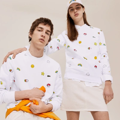 Shop Lacoste Unisex  X Friendswithyou Design Sweatshirt - M In White