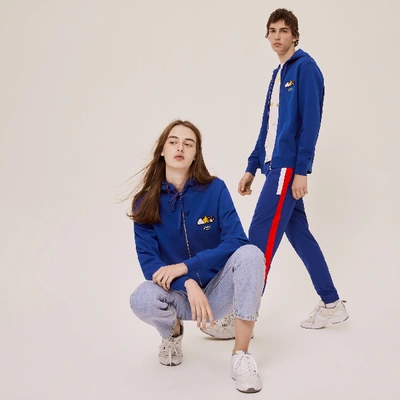 Shop Lacoste Unisex  X Friendswithyou Design Zippered Jacket - M In Blue