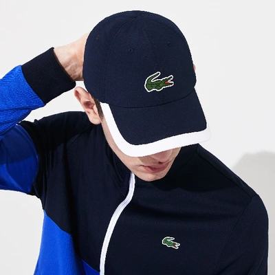 Shop Lacoste Unisex Sport Contrast Border Lightweight Cap - One Size In Blue