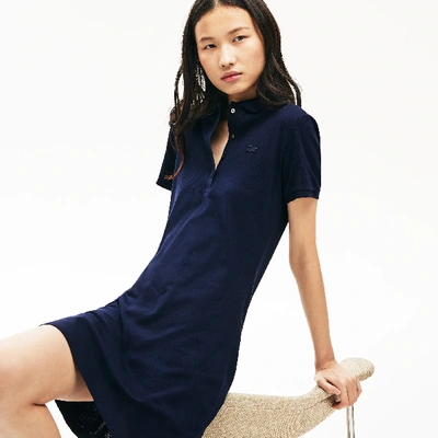 Lacoste Women's Slim Fit Stretch Mini Piqu Polo Dress - 42 In Blue |  ModeSens