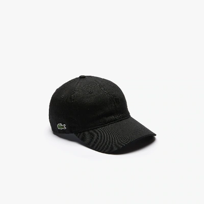 Shop Lacoste Men's Contrast Strap Cotton Cap - One Size In Black