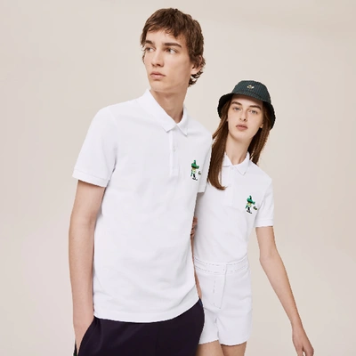 Shop Lacoste Unisex  X Jeremyville Design Classic Fit Polo - M In White