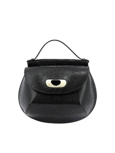 Shop Marni Cyclops Reptile Effect Bag In Black