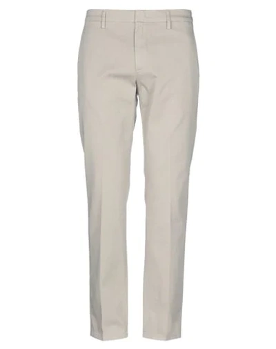 Shop Dondup Man Pants Beige Size 38 Cotton, Elastane