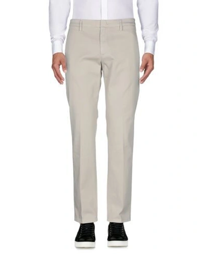 Shop Dondup Man Pants Beige Size 38 Cotton, Elastane