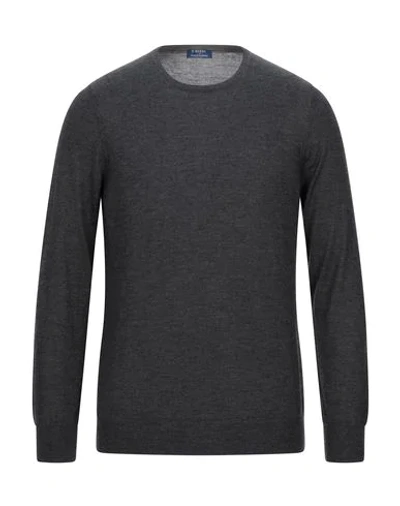 Shop Barba Napoli Sweaters In Steel Grey