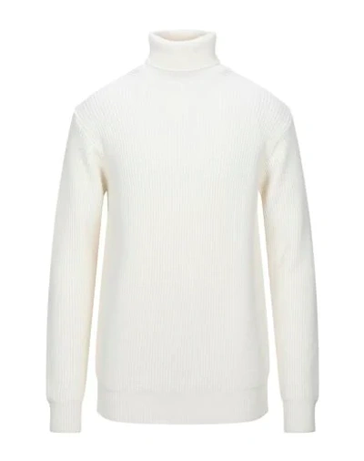 Shop Kaos Man Turtleneck Ivory Size S Acrylic, Wool In White