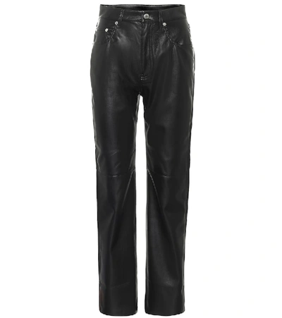 Shop Nanushka Vinni Faux Leather Pants In Black