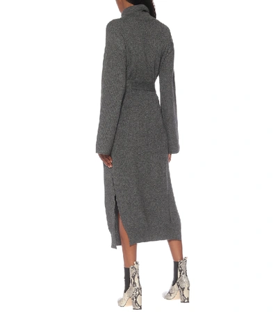 Shop Nanushka Canaan Turtleneck Sweater Dress In Grey