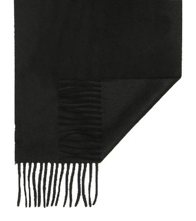 Shop Max Mara Dalia Logo Cashmere Scarf In Black