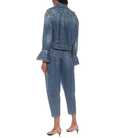 Shop Valentino Denim Jacket In Blue