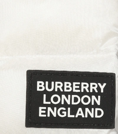 Shop Burberry Staithes Hooded Down Jacket In White