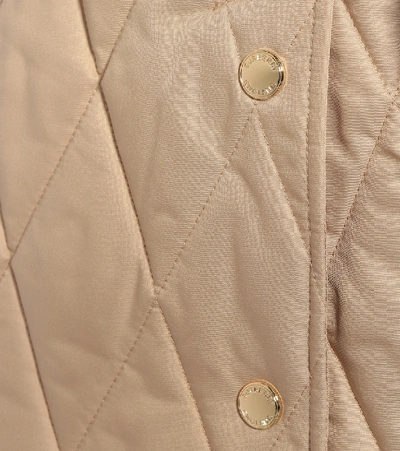 Shop Burberry Cropthorne Quilted Vest In Beige