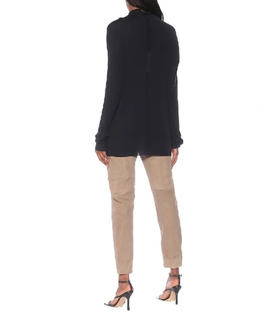 Shop Rick Owens Crater Wool Sweater In Blue