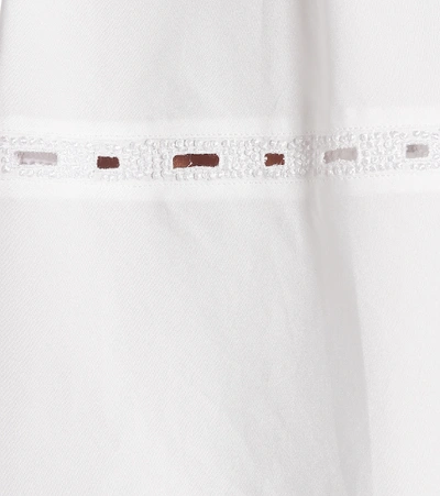 Shop Alaïa Puff-sleeve Cotton-poplin Shirt In White