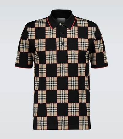 Shop Burberry Blakeford Short-sleeved Polo Shirt In Multicoloured