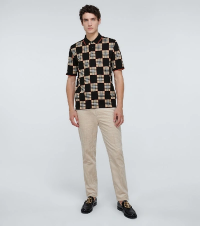 Shop Burberry Blakeford Short-sleeved Polo Shirt In Multicoloured
