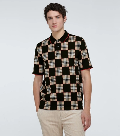 Shop Burberry Blakeford Short-sleeved Polo Shirt In Multicoloured