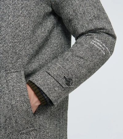 Shop Moncler Genius 7 Moncler Frgmt Hiroshi Fujiwara Long Overcoat In Grey