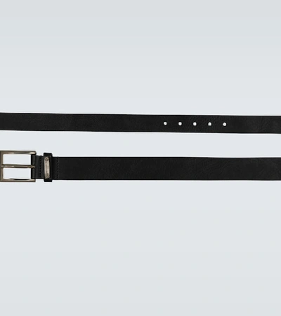 Shop Givenchy Classic Leather Buckle Belt In Black