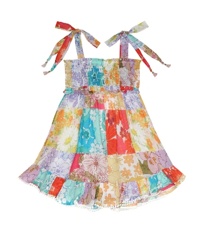 Shop Zimmermann Bells Floral Cotton Dress In Multicoloured