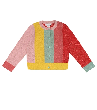 Shop Stella Mccartney Striped Cotton-blend Cardigan In Multicoloured