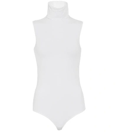 Shop Wolford Turtleneck Bodysuit In White